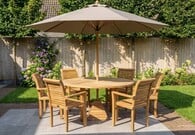 Teakhouten parasol