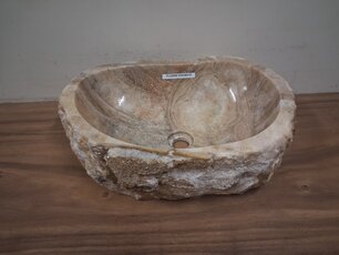 Onyx waskom - naturel - 58x38x15cm - FL23650