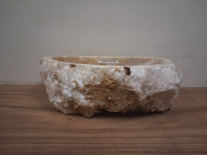 Onyx waskom - naturel - 52x33x15cm - FL23652