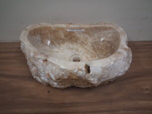 Onyx waskom - naturel - 52x33x15cm - FL23652