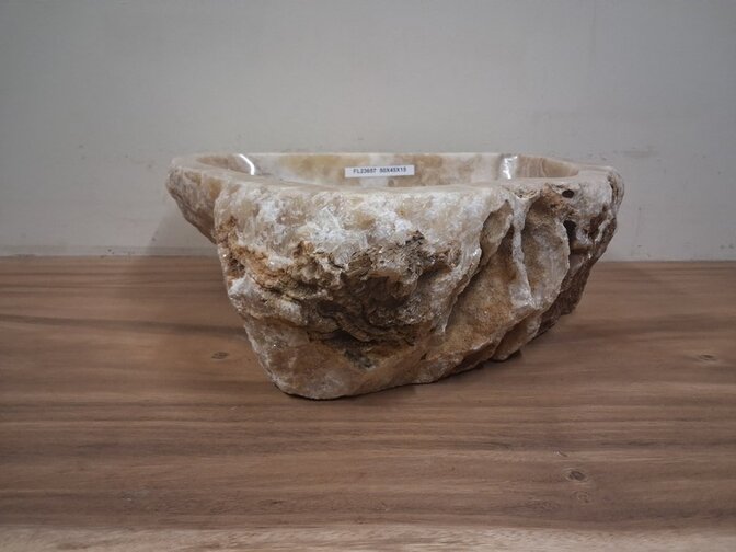 Onyx waskom - naturel - 50x45x15cm - FL23657