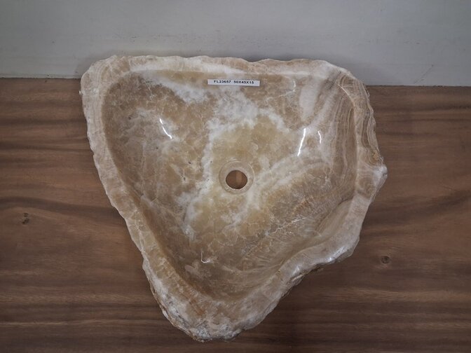 Onyx waskom - naturel - 50x45x15cm - FL23657