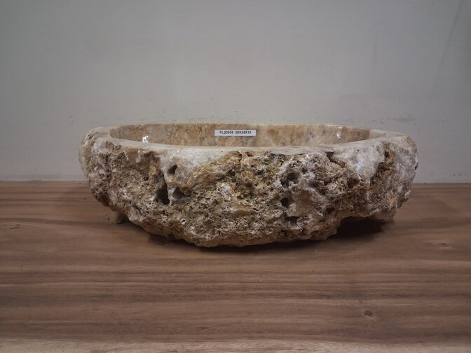 Onyx waskom - naturel - 58x38x15cm - FL23659