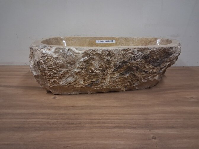 Onyx waskom - naturel - 58x34x15cm - FL23661