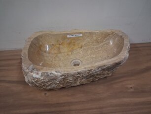 Onyx waskom - naturel - 58x34x15cm - FL23661