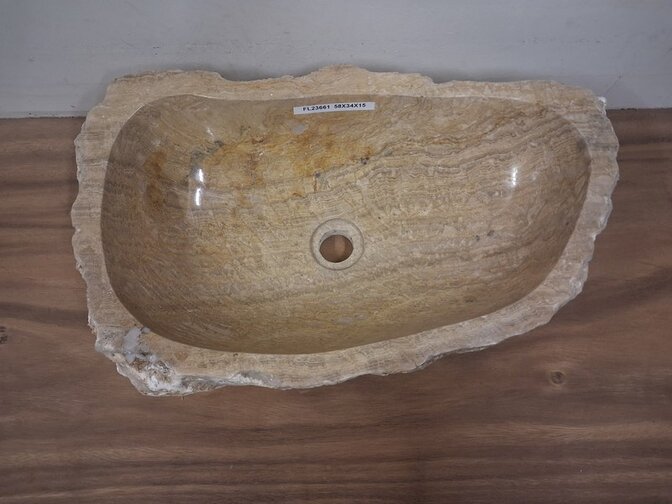 Onyx waskom - naturel - 58x34x15cm - FL23661