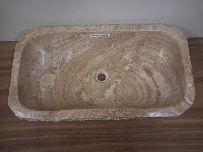 Onyx wasbak Rechthoek - 73x40x15cm - FL23663