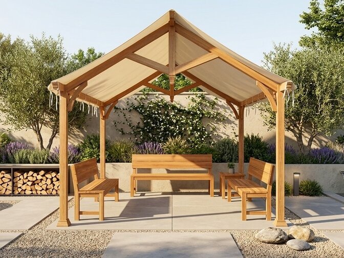 Luxe Teakhouten Partytent 300 x 500 cm