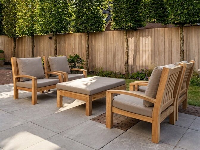 4 persoons teak loungeset Modena