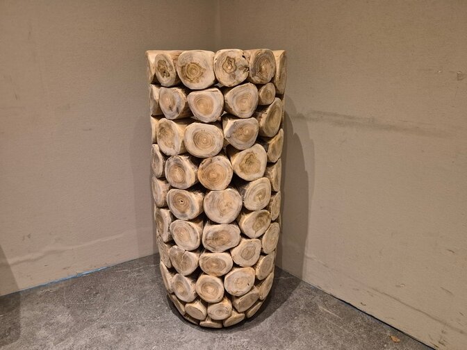 Vaas van houten stammen  40x100cm