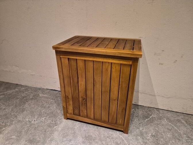Teak wasmand - 45x32x50cm