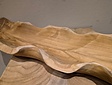 Teak houten fruitschaal 60cm - boomblad