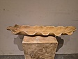 Teak houten fruitschaal 60cm - boomblad