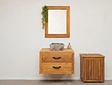Teak wasmand - 45x32x50cm