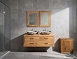 Teak wasmand - 45x32x50cm