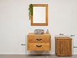 Teak wasmand - 45x32x50cm