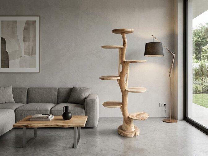 Etagere suarhout 200cm - Ovaal
