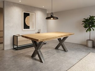 Teak boomstamtafel blad 80x160cm voor binnen