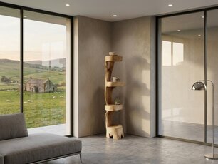 Robuuste etagere Suarhout 140cm  - 4 plateau