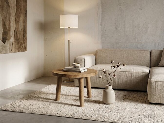 Teak Salontafel 60x45cm op 3 poot