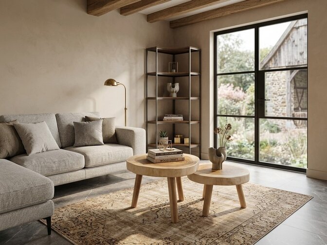 Salontafel 60x45cm op 3poot