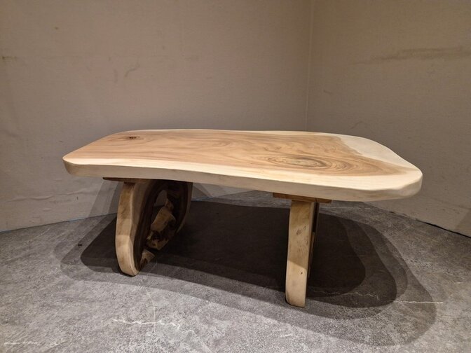 Boomstam salontafel ± 65x115x45cm