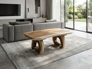 Boomstam salontafel ± 65x115x45cm