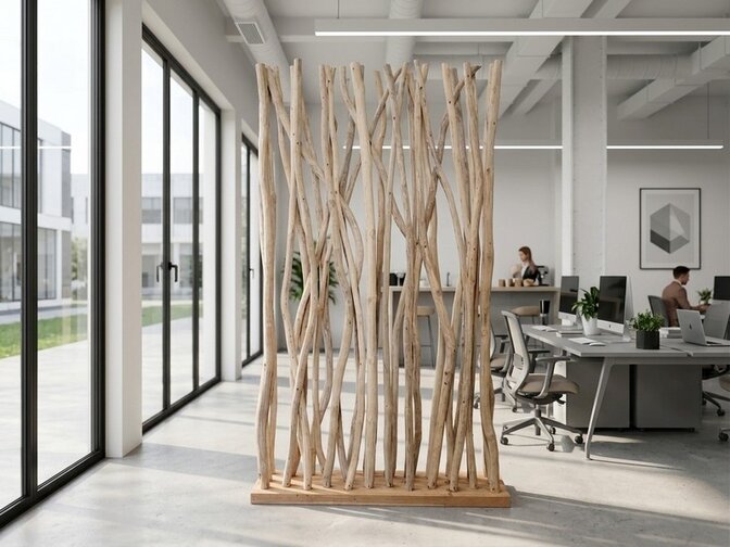 Roomdivider met takken - 150x200cm