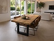 Teak boomstamtafel blad voor binnen 90x200cm