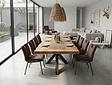 Teak boomstamtafel blad voor binnen 100x280cm