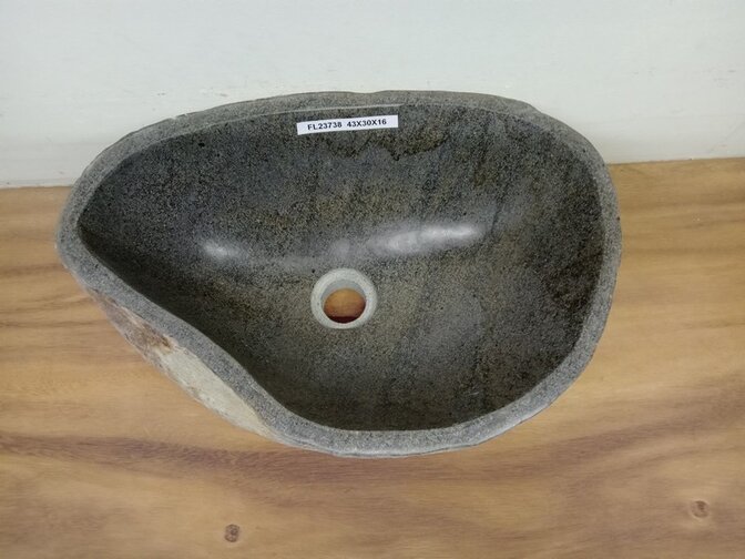 Waskom Natuursteen - 43x30x15cm - FL23738