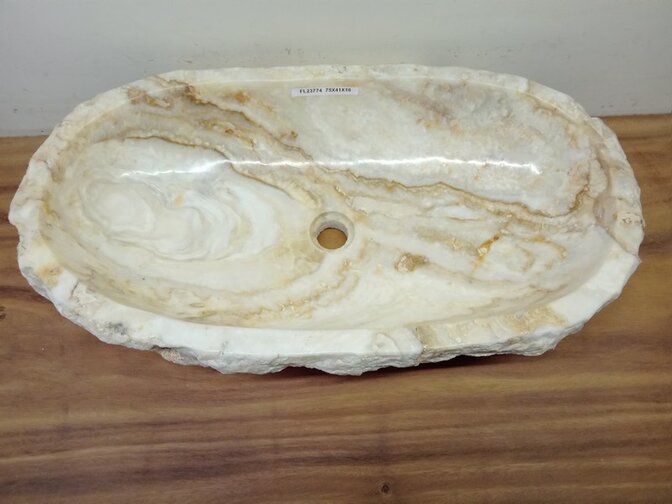 Onyx wasbak Ovaal - 75x41x15cm - FL23774