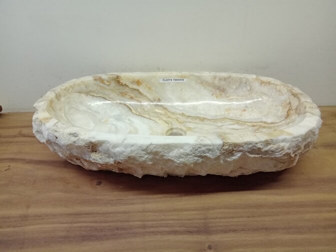 Onyx wasbak Ovaal - 75x41x15cm - FL23774