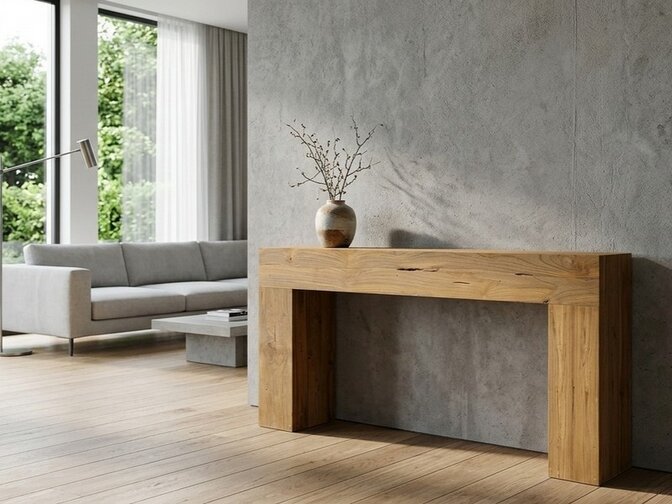 Gerecycled teak sidetable 150x32x80cm