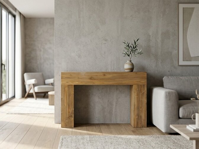 Gerecycled teak sidetable 120x32x80cm