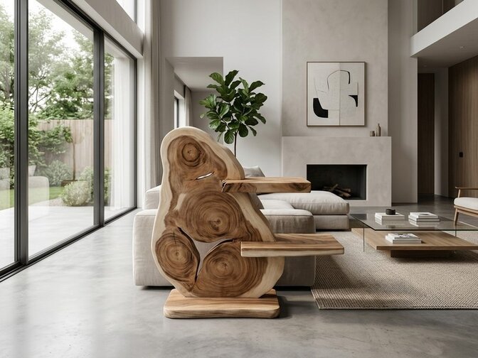 Grote Etagere - Suarhout - 110x110x35cm