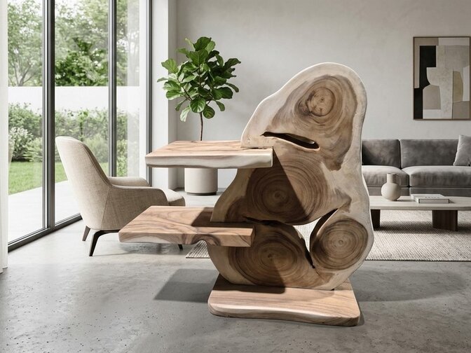 Grote Etagere - Suarhout - 110x110x35cm