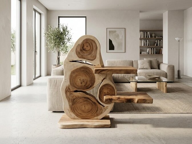 Grote Etagere - Suarhout - 120x120x35cm