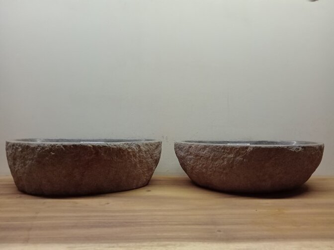 2 waskommen uit 1 steen - 51x30x15cm - FL23775