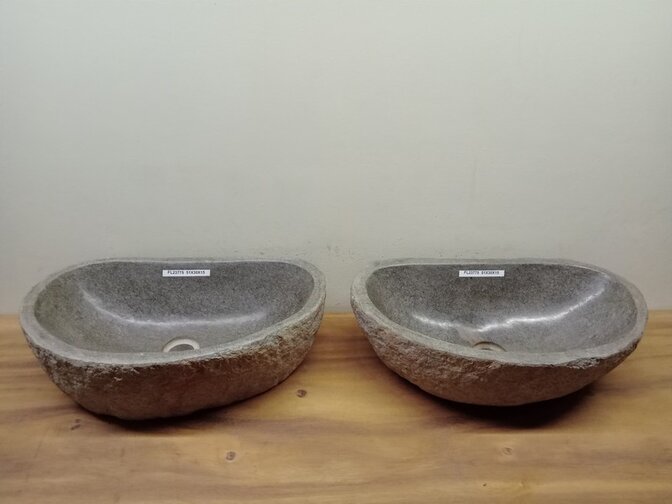 2 waskommen uit 1 steen - 51x30x15cm - FL23775