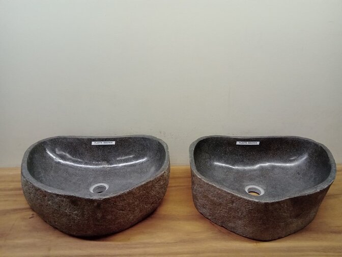 2 waskommen uit 1 steen - 50x37x15cm - FL23776