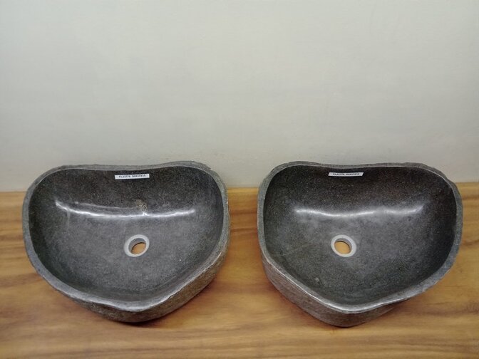 2 waskommen uit 1 steen - 50x37x15cm - FL23776