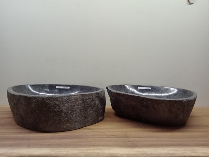 2 waskommen uit 1 steen - 53x43x15cm - FL23777