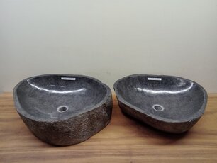 2 waskommen uit 1 steen - 53x43x15cm - FL23777