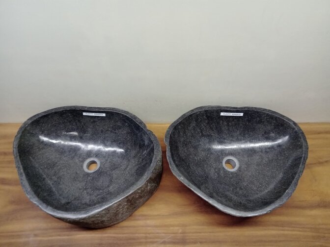 2 waskommen uit 1 steen - 53x43x15cm - FL23777