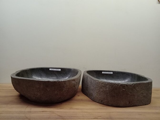 2 waskommen uit 1 steen - 43x37x15cm - FL23778