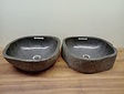 2 waskommen uit 1 steen - 43x37x15cm - FL23778