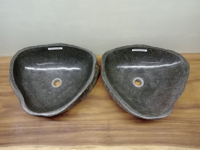 2 waskommen uit 1 steen - 52x43x15cm - FL23779