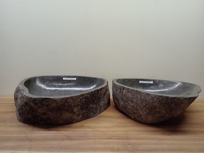 2 waskommen uit 1 steen - 52x43x15cm - FL23779