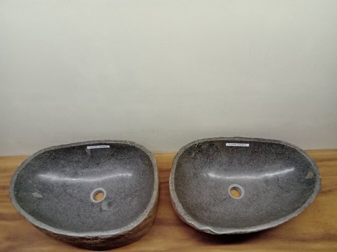2 waskommen uit 1 steen - 53x36x15cm - FL23780